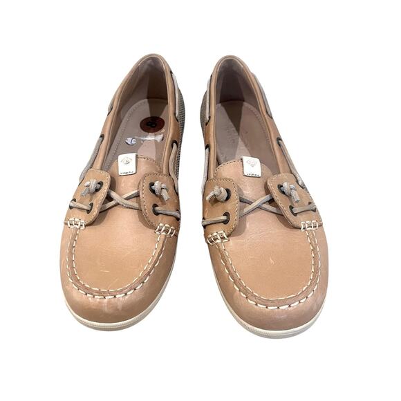 Sperry Top-Sider Boat Shoes Womens Size 8M Tan Leather Mesh Angelfish STS96864 - Picture 2 of 12